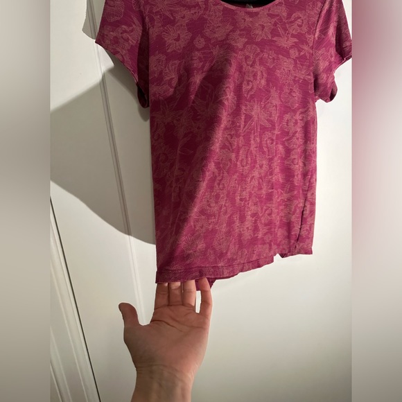 Gentle Fawn mauve floral silky sheer panel shirt - Size XS - Picture 3 of 6